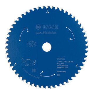 Bosch Lama circolare Expert for Aluminium, per seghe circolari portatili, a tuffo e per Metalli a secco a batteria