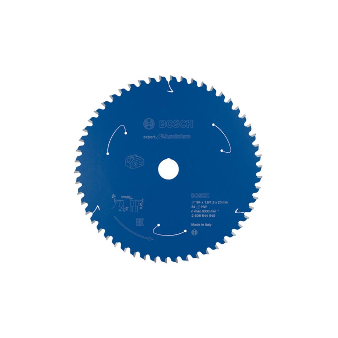 Bosch Lama circolare Expert for Aluminium, per seghe a batteria, 184x1,8/1,3x20 54 denti