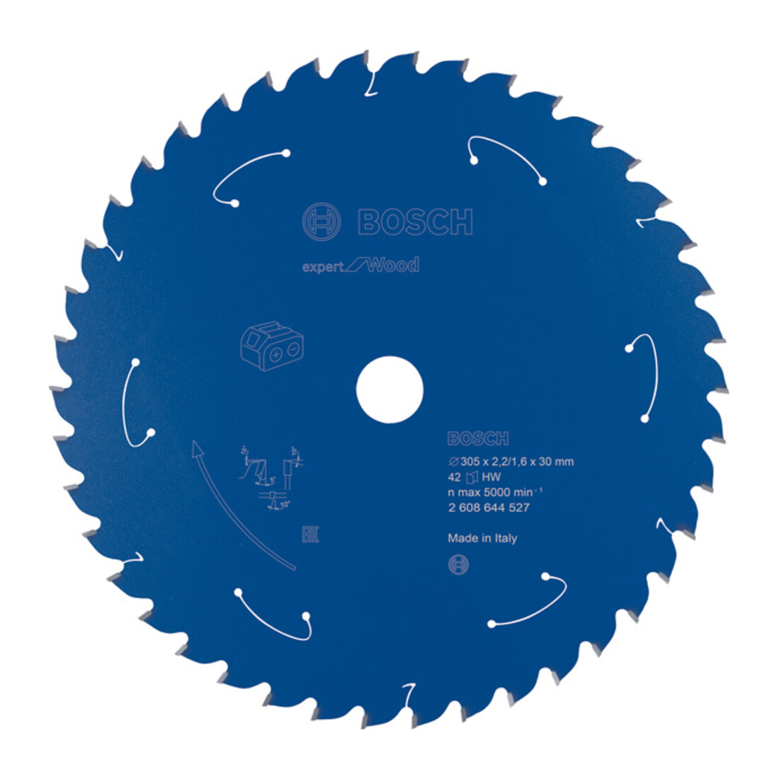 Bosch Lama circolare Expert for Wood, per seghe a batteria, 305x2,2/1,6x30 42 denti