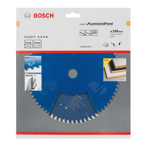 Bosch Lama circolare per sega Expert for Laminated Panel, 190x30x2,6mm 60