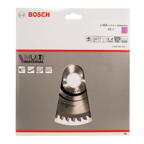 Bosch Lama circolare per sega Multi Material, 165x30x2,4mm 42
