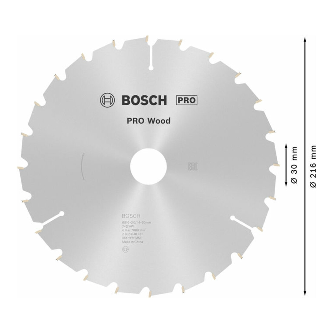 Bosch Lama circolare Optiline for Wood per seghe e troncatrici 216x30x2,0mm 24