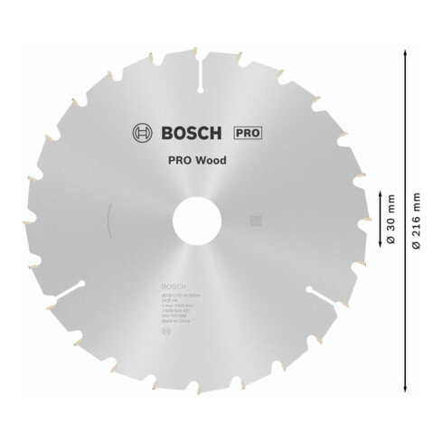 Bosch Lama circolare Optiline for Wood per seghe e troncatrici 216x30x2,0mm 24