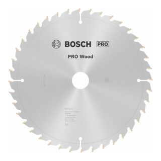 Bosch Lama circolare Optiline Wood, per sega a taglio trasversale e a gattuccio, 254x30x2mm 40 WZ/P