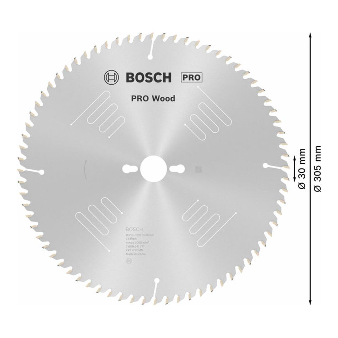 Bosch Lama circolare Optiline Wood, per sega da banco, 305x30x3,2mm 72