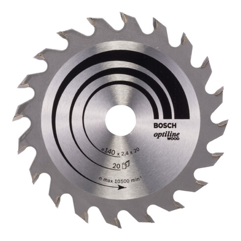 Bosch Lama circolare Optiline Wood, per seghe circolari manuali, 140x20/12,7x2,4mm 20