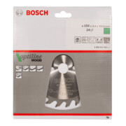 Bosch Lama circolare Optiline Wood, per seghe circolari manuali, 150x20/16x2,4mm 24-2