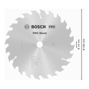 Bosch Lama circolare Optiline Wood, per seghe circolari manuali, 184x16x2,6mm 24-4