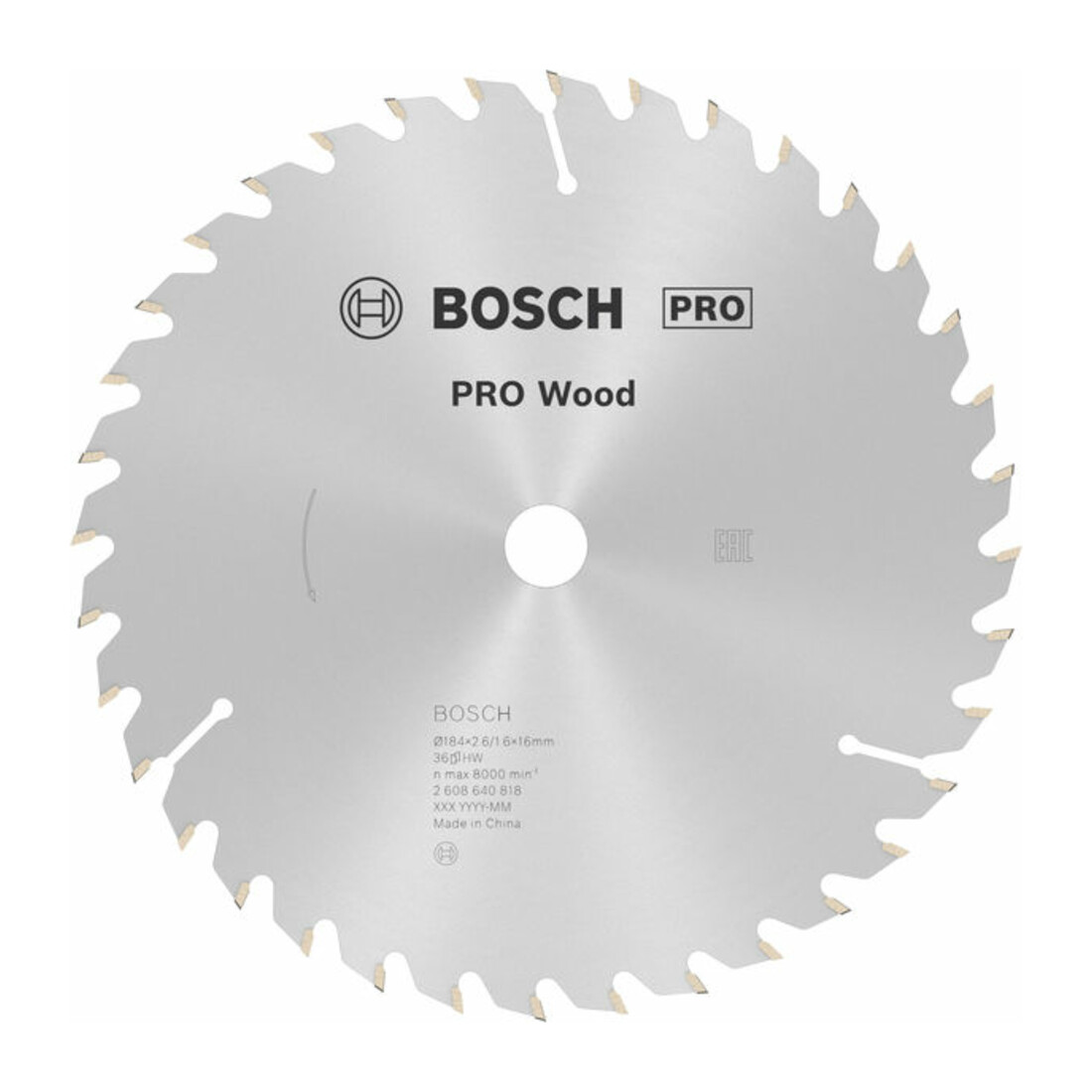 Bosch Lama circolare Optiline Wood, per seghe circolari manuali, 184x16x2,6mm 36