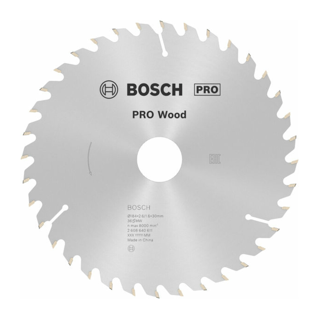 Bosch Lama circolare Optiline Wood, per seghe circolari manuali, 184x30x2,6mm 36