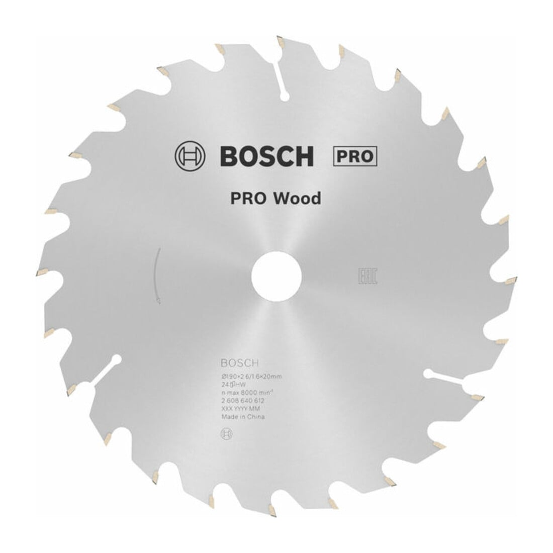 Bosch Lama circolare Optiline Wood, per seghe circolari manuali, 190x20/16x2,6mm 24