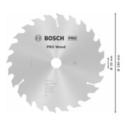 Bosch Lama circolare Optiline Wood, per seghe circolari manuali, 190x20/16x2,6mm 24-5