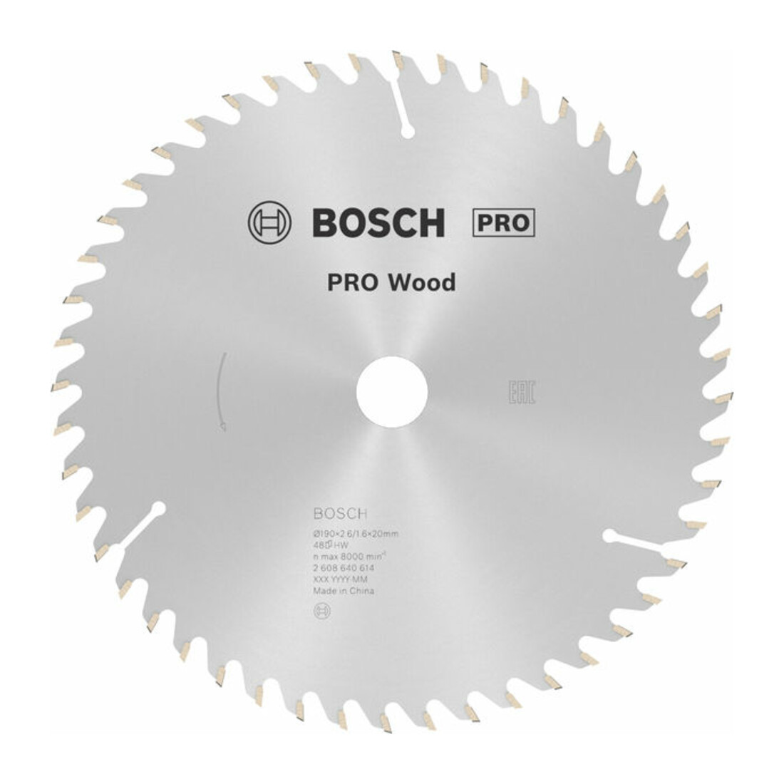 Bosch Lama circolare Optiline Wood, per seghe circolari manuali, 190x20/16x2,6mm 48