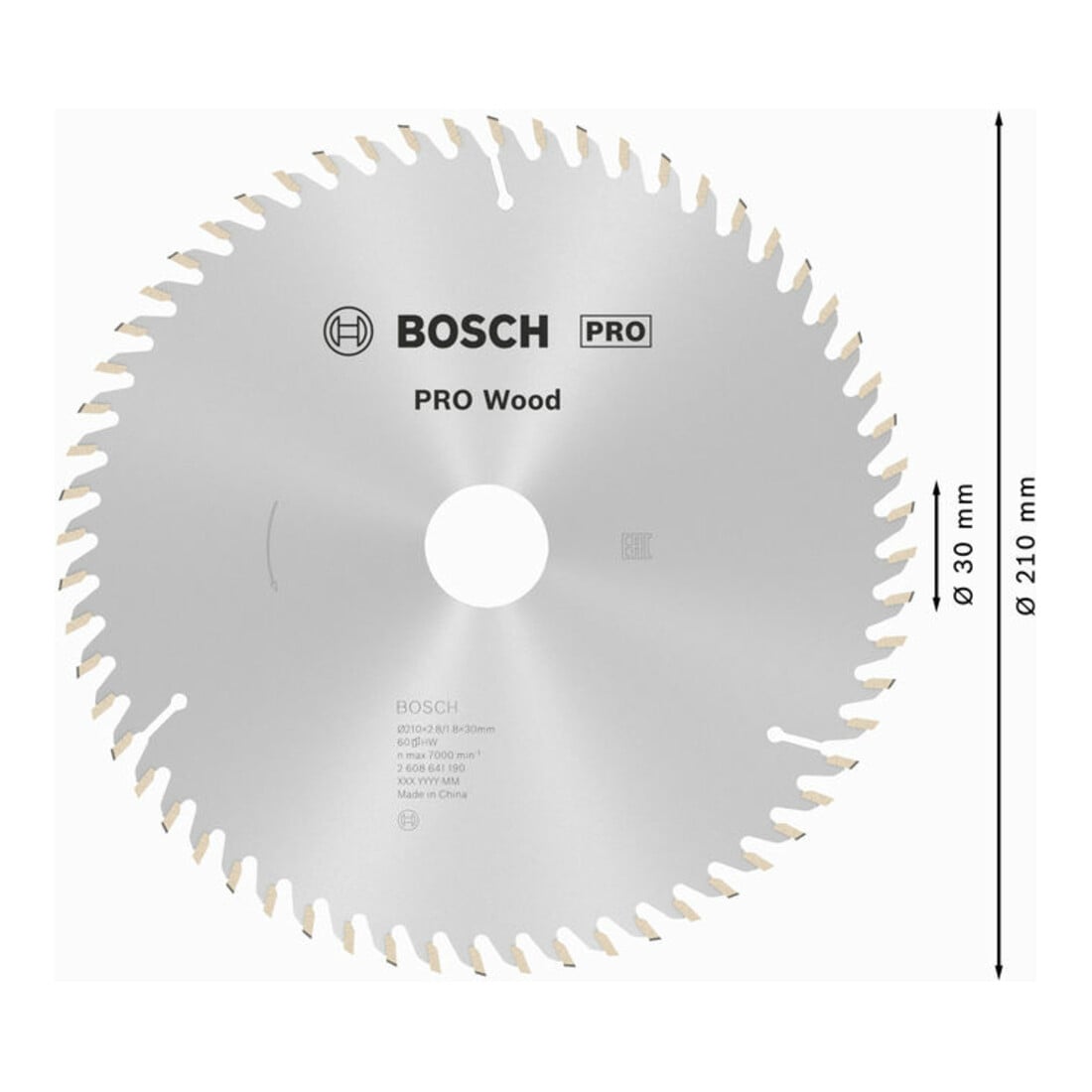 Bosch Lama circolare Optiline Wood, per seghe circolari manuali, 210x30x2,8mm 60