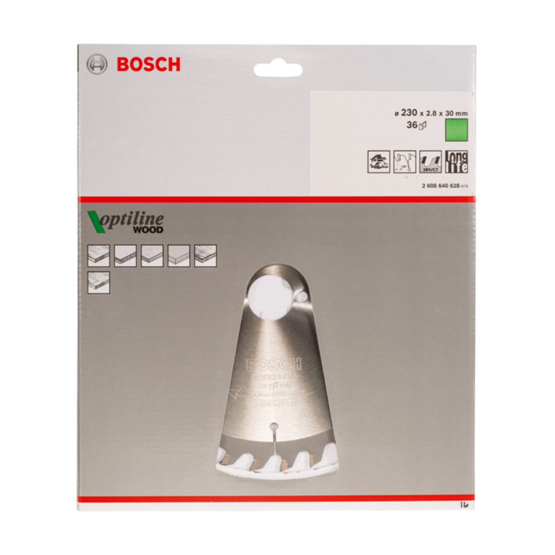 Bosch Lama circolare Optiline Wood, per seghe circolari manuali, 230x30x2,8mm 36