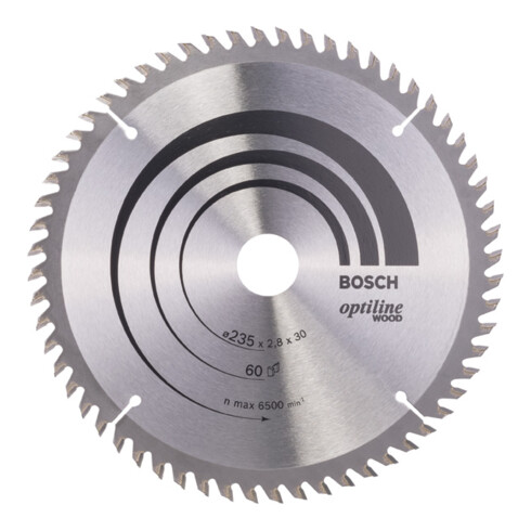 Bosch Lama circolare Optiline Wood, per seghe circolari manuali, 235x30/25x2,8mm 60