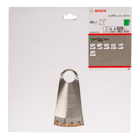 Bosch Lama circolare Optiline Wood, per seghe e troncatrici  250x30x3,2mm 40
