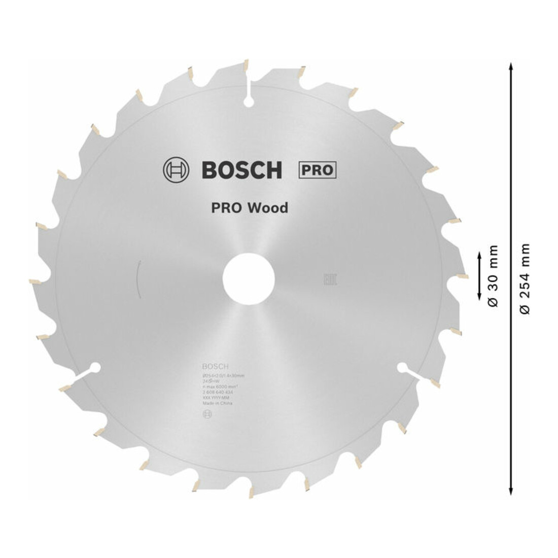 Bosch Lama circolare Optiline Wood, per seghe e troncatrici 254x30x2,0mm 24