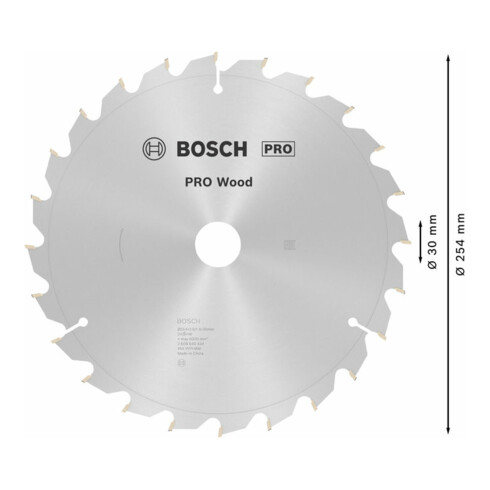 Bosch Lama circolare Optiline Wood, per seghe e troncatrici 254x30x2,0mm 24