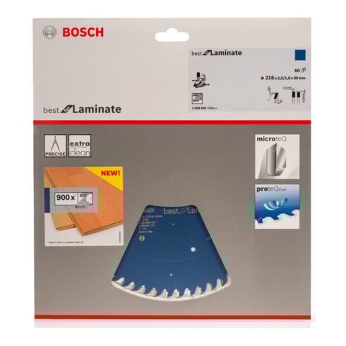 Bosch Lama circolare per sega Best for Laminate, 216x30x2,5mm 60