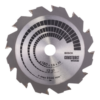 Bosch Lama circolare per sega Construct Wood, 2608641201