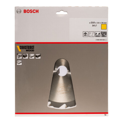 Bosch Lama circolare per sega Construct Wood, 210x30x2,8mm 14