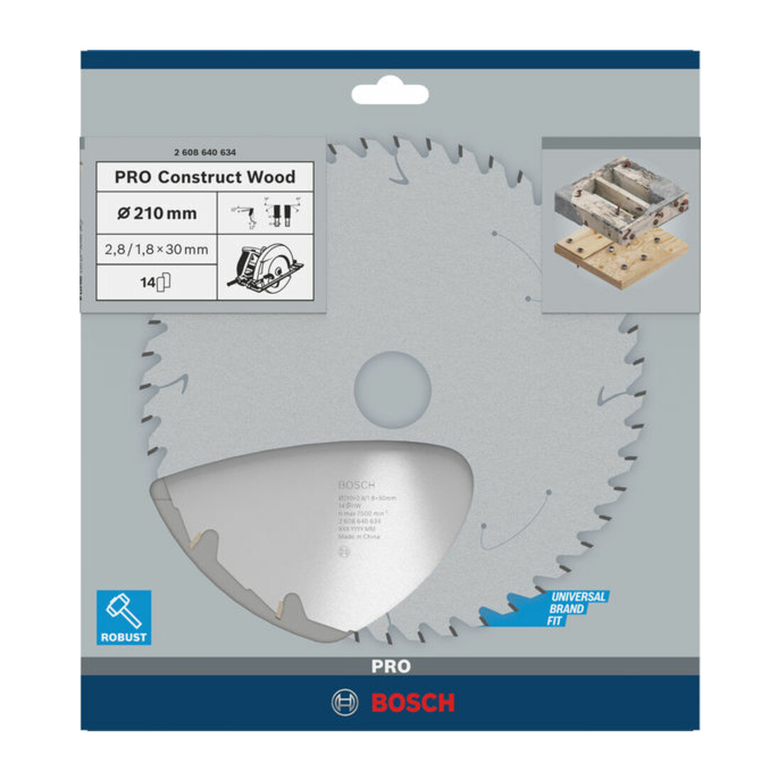 Bosch Lama circolare per sega Construct Wood, 210x30x2,8mm 14