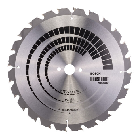 Bosch Lama circolare per sega Construct Wood, 350x30x3,5mm 24