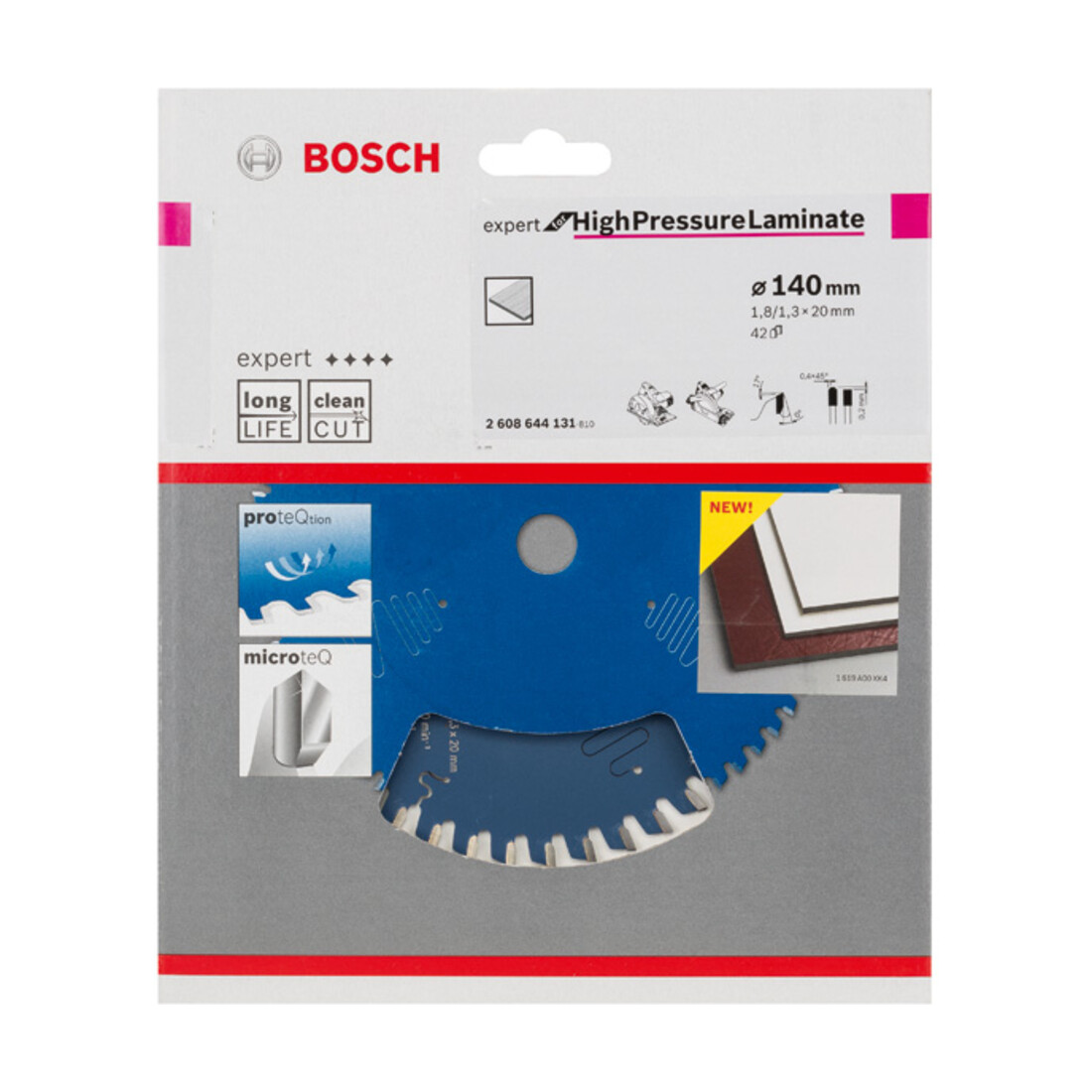 Bosch Lama circolare per sega Expert for High Pressure Laminate, 140x20x1,8mm 42