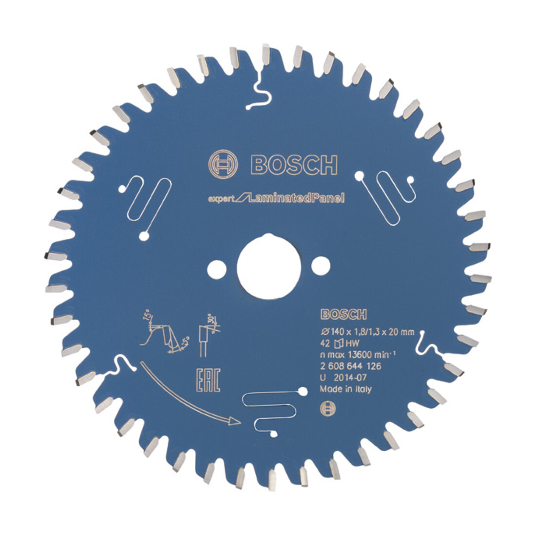 Bosch Lama circolare per sega Expert for Laminated Panel, 140x20x1,8mm 42