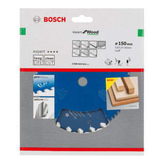 Bosch Lama circolare Expert Wood, per seghe circolari a tuffo e portatili
