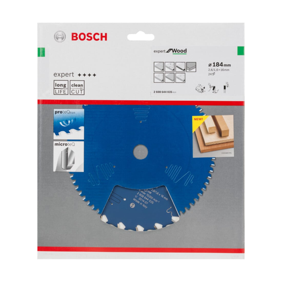 Bosch Lama circolare per sega Expert for Wood, 184x16x2,6mm 24