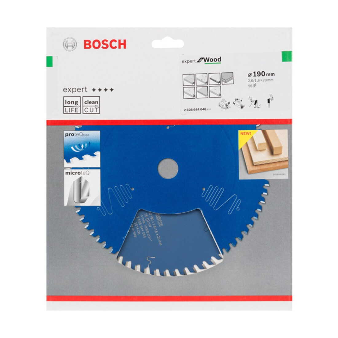 Bosch Lama circolare per sega Expert for Wood, 190x20x2,6mm 56