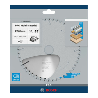 Bosch Lama circolare Standard Universal, per seghe a taglio trasversale, a gattuccio, per pannelli 30mm