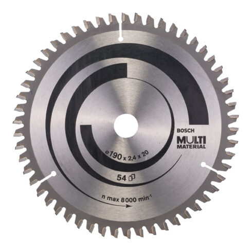 Bosch Lama circolare per sega Multi Material, 190x20/16x2,4mm 54
