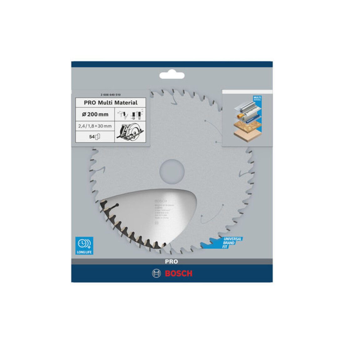 Bosch Lama circolare per sega Multi Material, 200x30x2,4mm 54