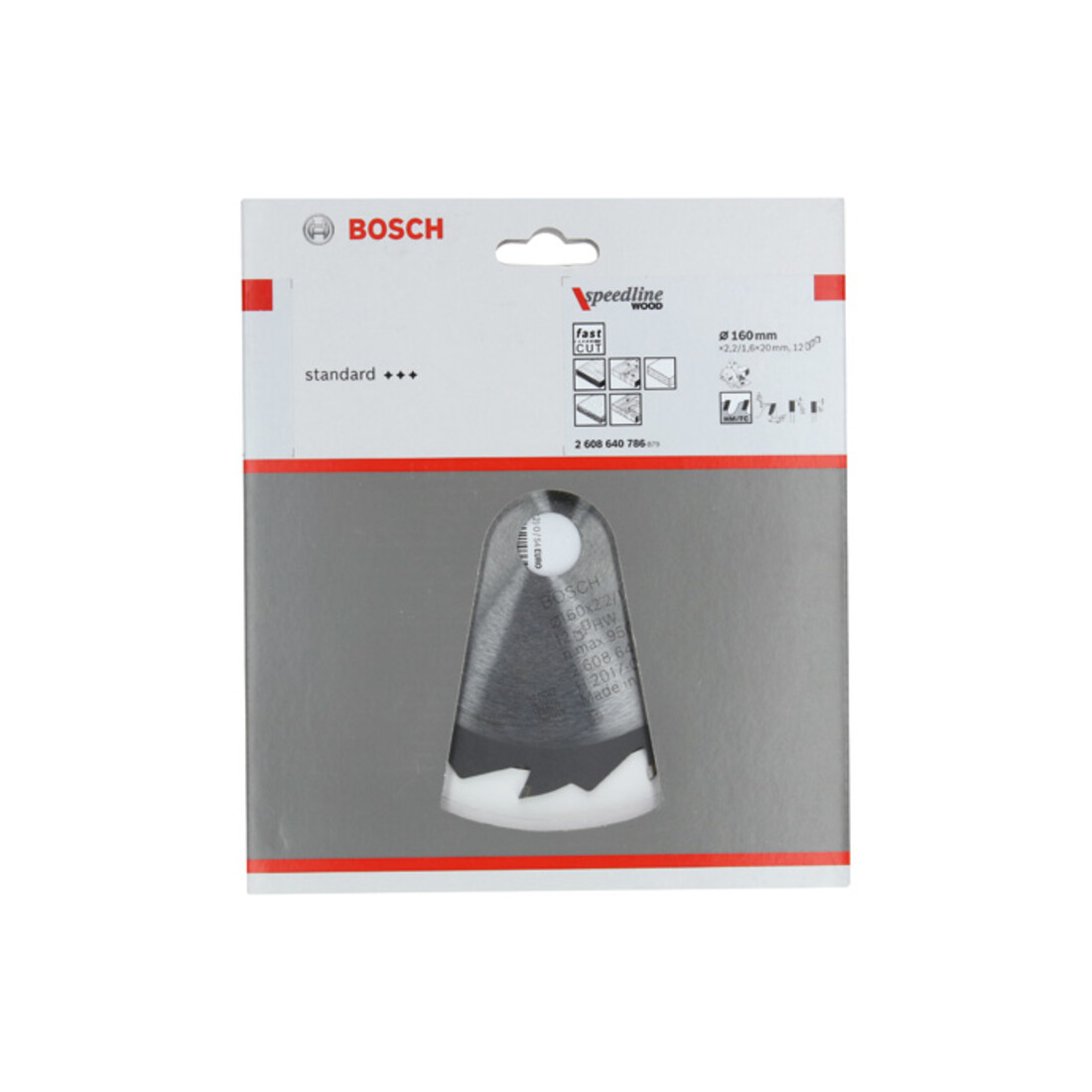 Bosch Lama circolare per sega Speedline Wood, 160x20x2,2mm 12