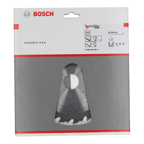 Bosch Lama circolare per sega Speedline Wood, 165x30x2,2mm 18