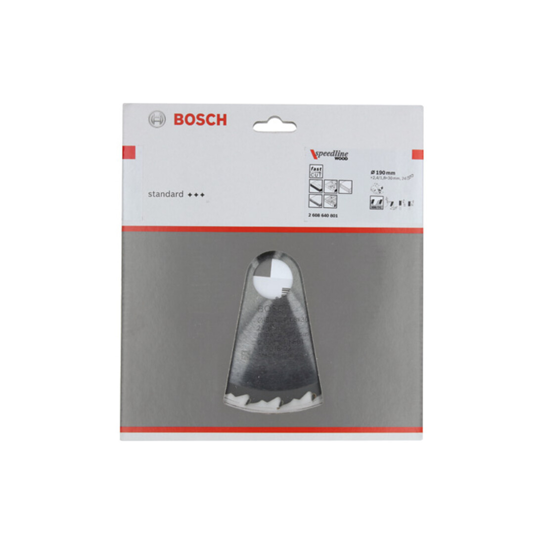 Bosch Lama circolare per sega Speedline Wood, 190x30x2,4mm 24