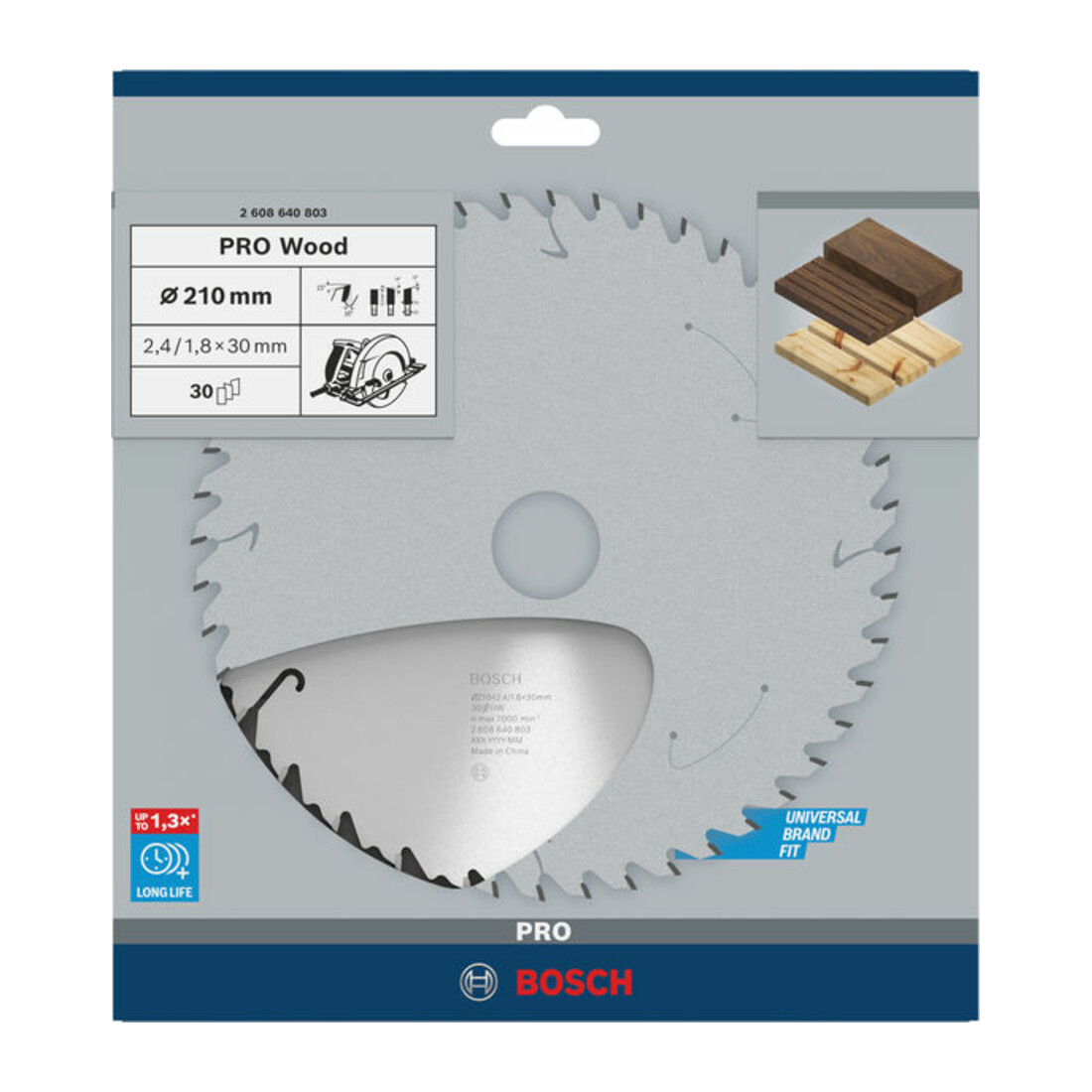 Bosch Lama circolare per sega Speedline Wood, 210x30x2,4mm 30