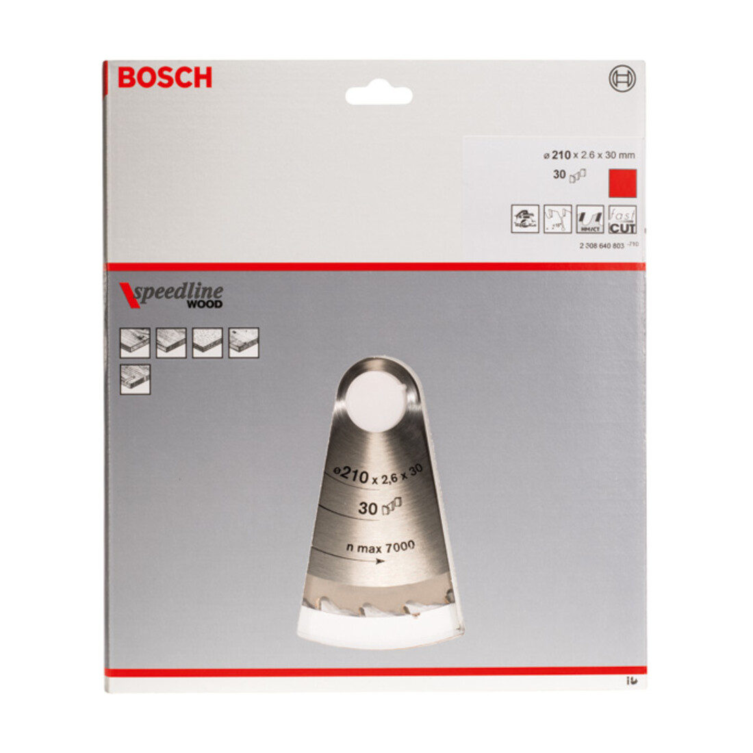 Bosch Lama circolare per sega Speedline Wood, 210x30x2,4mm 30