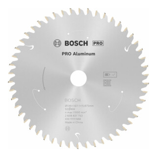 Bosch Lama circolare Standard for Aluminium, per seghe a batteria portatili, a tuffo e per Metalli