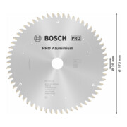 Bosch Lama circolare Standard for Aluminium per sega a batteria, 173x1,8/1,3x20, 60 denti-2