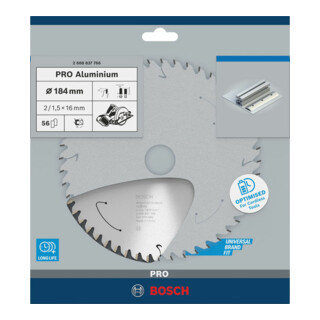 Bosch Lama circolare Standard for Aluminium, per seghe a batteria portatili, a tuffo e per Metalli