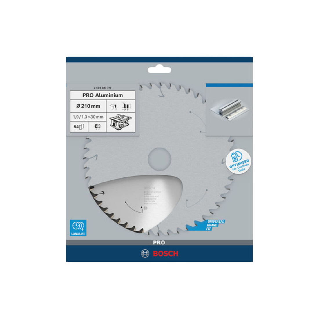 Bosch Lama circolare Standard for Aluminium, per sega da banco, a batteria