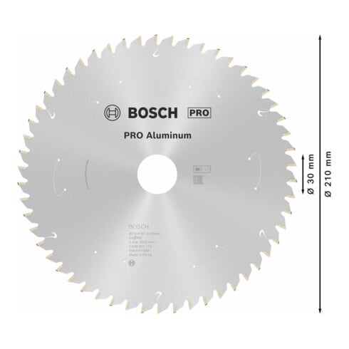 Bosch Lama circolare Standard for Aluminium, per sega da banco, a batteria