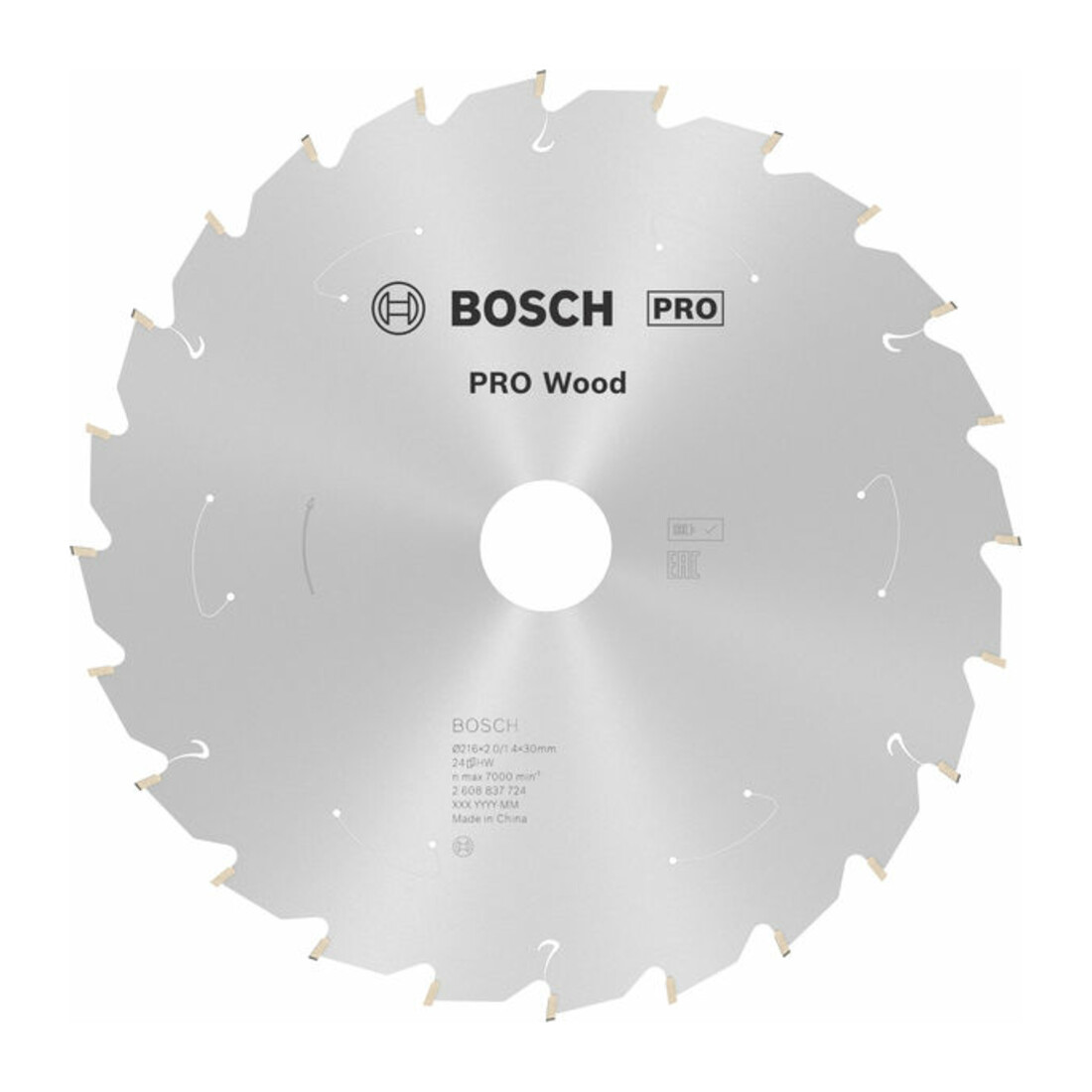 Bosch Lama circolare Standard for Wood per sega a batteria, 216x1,7/1,2x30, 24 denti