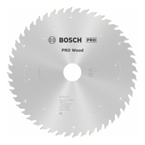 Bosch Lama circolare Standard for Wood per sega a batteria, 216x1,7/1,2x30, 48 denti