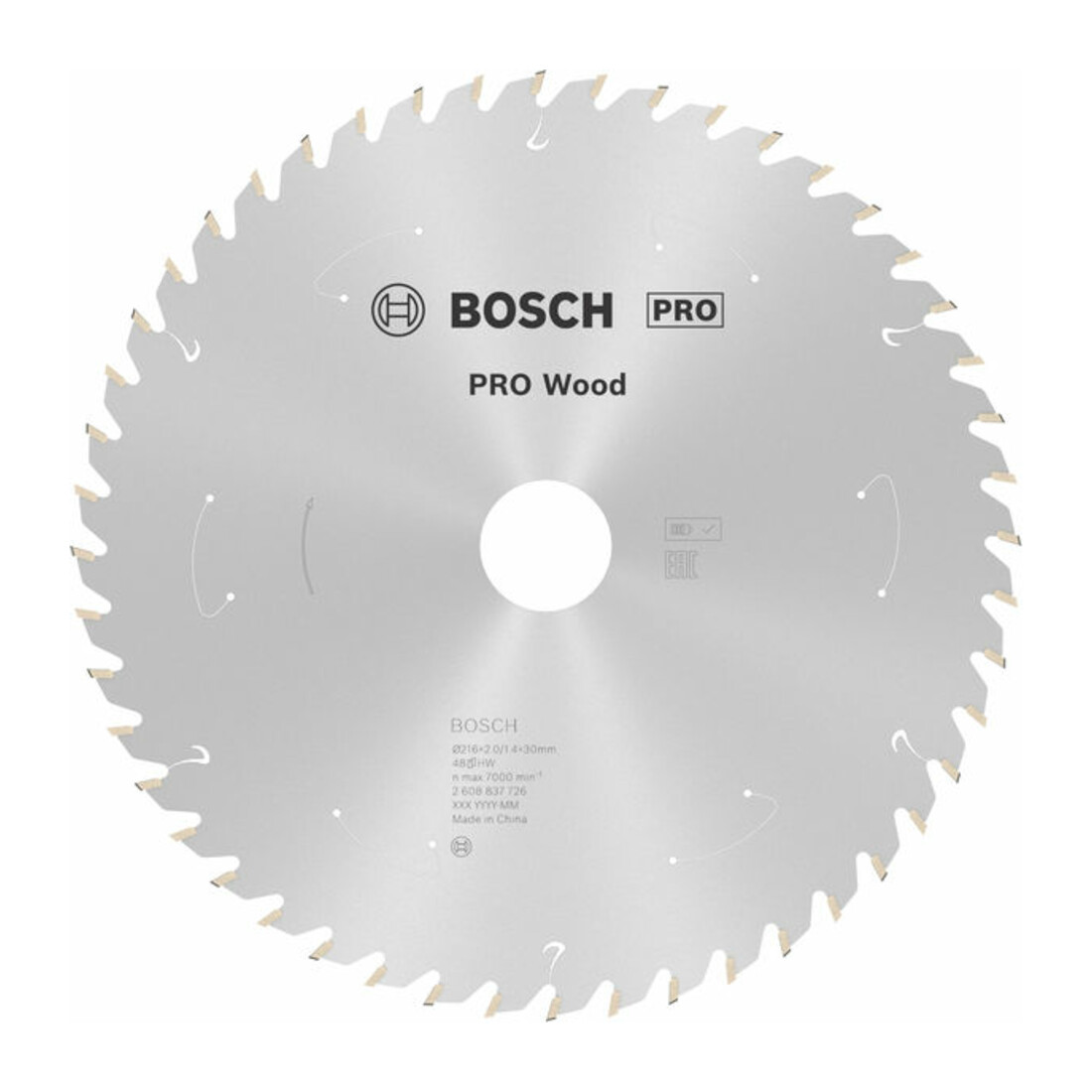 Bosch Lama circolare Standard for Wood per sega a batteria, 216x1,7/1,2x30, 48 denti