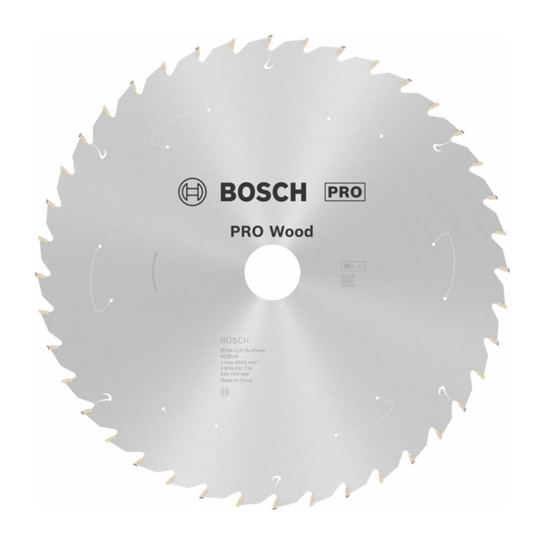 Bosch Lama circolare Standard for Wood per sega a batteria, 254x2,2/1,6x30, 40 denti